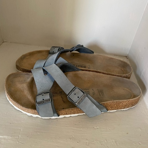 Birkenstock Arizona  Women's Blue Cross-Strap Sandals size 41 - Picture 6 of 10